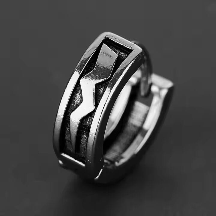 THE MEN THING Earring KRATOS - 10mm Pure Titanium Steel Hoop Earrings for Men & Boys (2pcs)