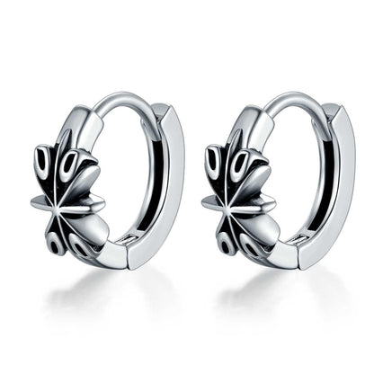 THE MEN THING Earring LOTUS  - Titanium Steel Hoop Earrings for Men & Boys (2pcs)