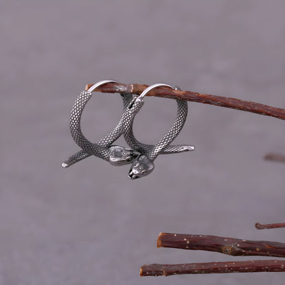 THE MEN THING Earring SLYTHER LOOP - 12mm Pure Titanium Steel Hoop Earrings for Men & Boys (2pcs)