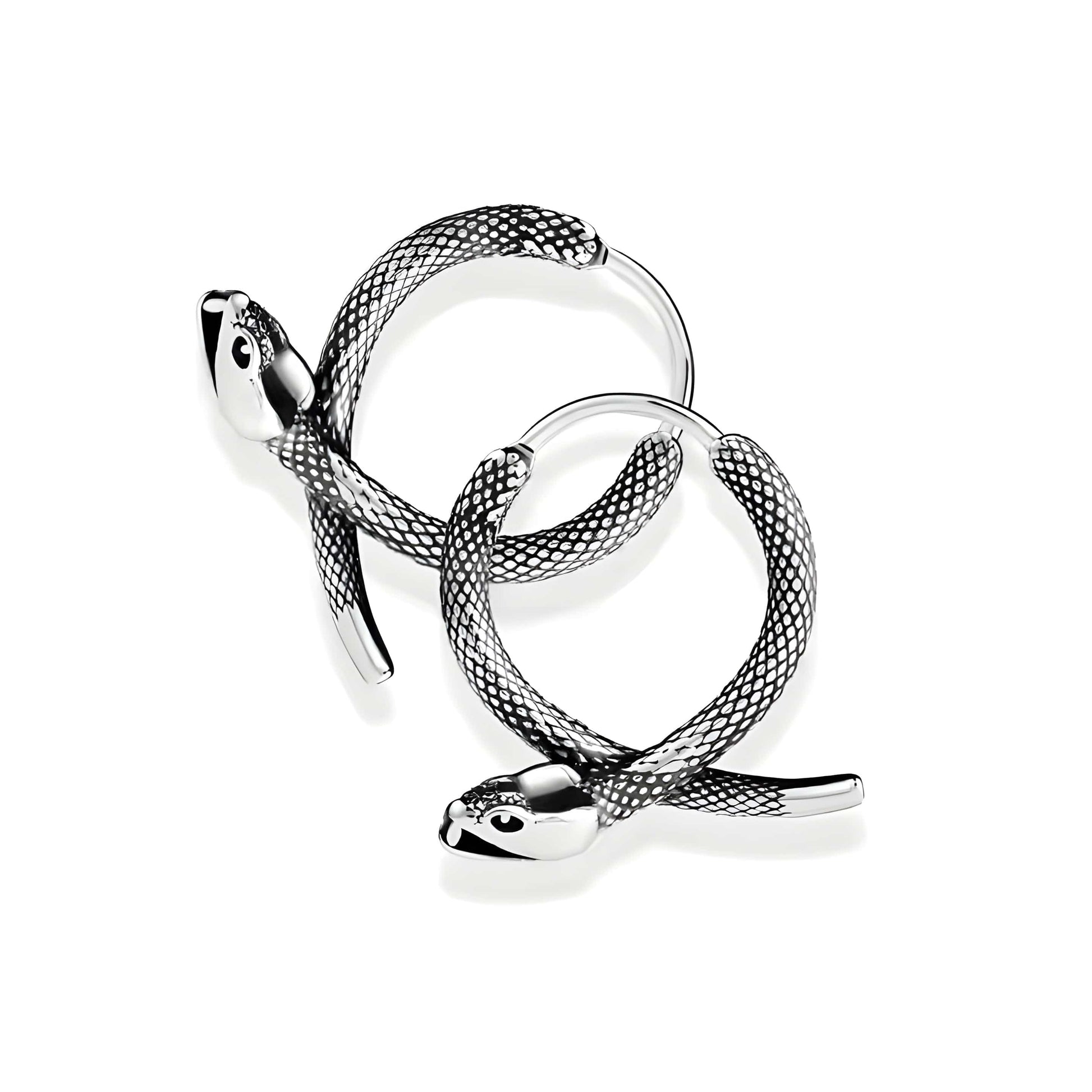 THE MEN THING Earring SLYTHER LOOP - 12mm Pure Titanium Steel Hoop Earrings for Men & Boys (2pcs)