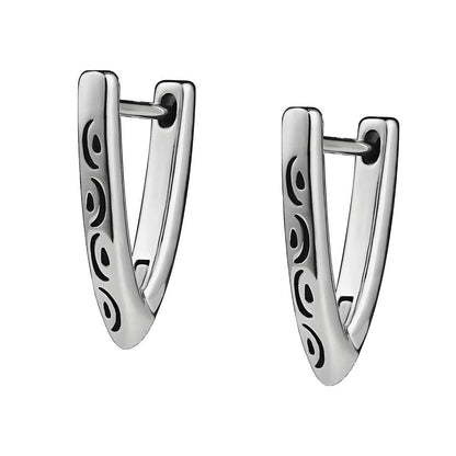 THE MEN THING Earring VOID ARC - 5mm Pure Titanium Steel Hoop Earrings for Men & Boys (2pcs)