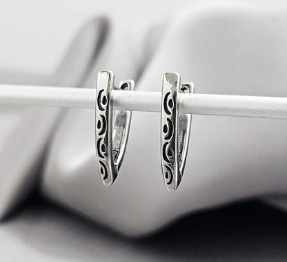 THE MEN THING Earring VOID ARC - 5mm Pure Titanium Steel Hoop Earrings for Men & Boys (2pcs)