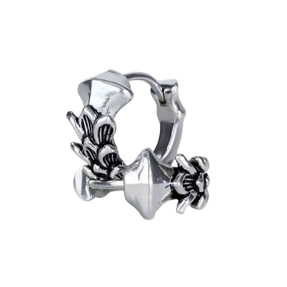 THE MEN THING Earring WRAITHLEAF - 10mm Titanium Steel Hoop Earrings for Men & Boys (2pcs)