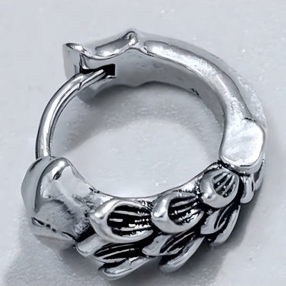 THE MEN THING Earring WRAITHLEAF - 10mm Titanium Steel Hoop Earrings for Men & Boys (2pcs)