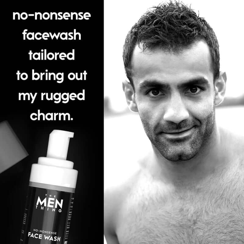 THE MEN THING Face Wash NO-NONSENSE - Foaming Face Wash For Men | Combating Acne and Pimples | Reduces Pigmentation | All Skin Type | Deep Cleanse for Exfoliation | Paraben & Sulphates Free 100 ML