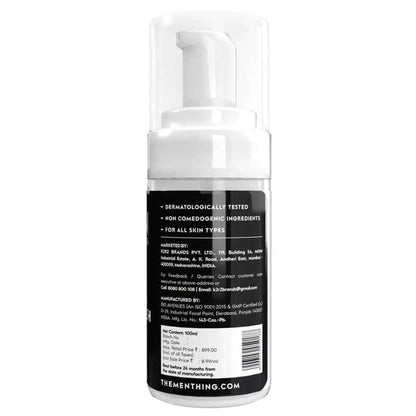 THE MEN THING Face Wash NO-NONSENSE - Foaming Face Wash For Men | Combating Acne and Pimples | Reduces Pigmentation | All Skin Type | Deep Cleanse for Exfoliation | Paraben & Sulphates Free 100 ML