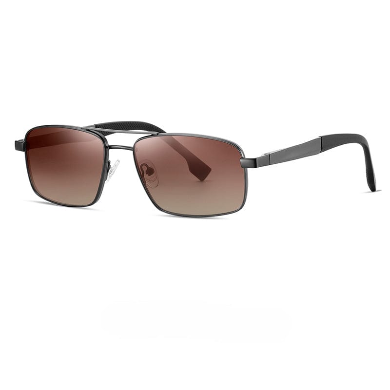 THE MEN THING Gradient Tea S15104 MAGNETAR HD Polarized Sunglasses for Men - UV400 Protection, Stainless Steel Frame