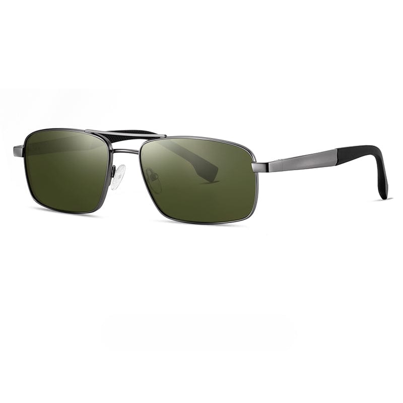 THE MEN THING Gun Green S15104 MAGNETAR HD Polarized Sunglasses for Men - UV400 Protection, Stainless Steel Frame