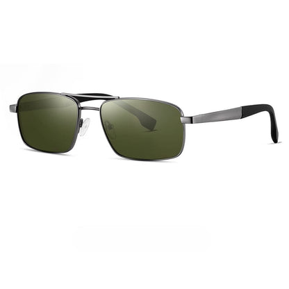 THE MEN THING Gun Green S15104 MAGNETAR HD Polarized Sunglasses for Men - UV400 Protection, Stainless Steel Frame