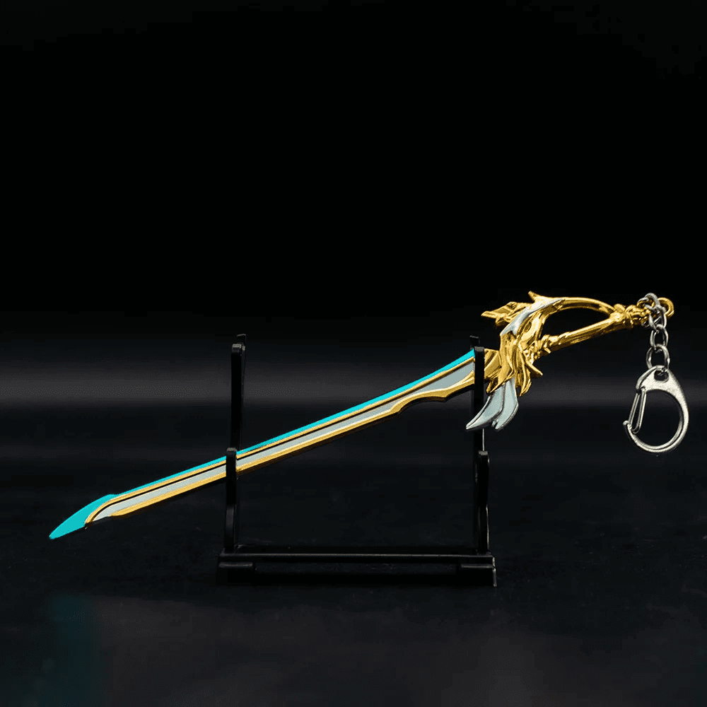 THE MEN THING KeyChains AETHERBLADE - Genshin Impact Anime Keychain | Game Xiao Cosplay Alloy Weapon Keychain for Men & Boy