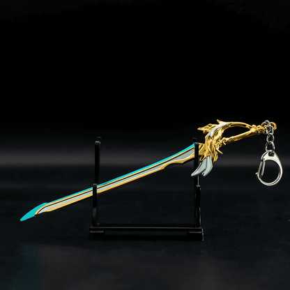 THE MEN THING KeyChains AETHERBLADE - Genshin Impact Anime Keychain | Game Xiao Cosplay Alloy Weapon Keychain for Men & Boy