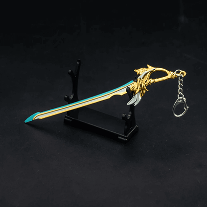 THE MEN THING KeyChains AETHERBLADE - Genshin Impact Anime Keychain | Game Xiao Cosplay Alloy Weapon Keychain for Men & Boy