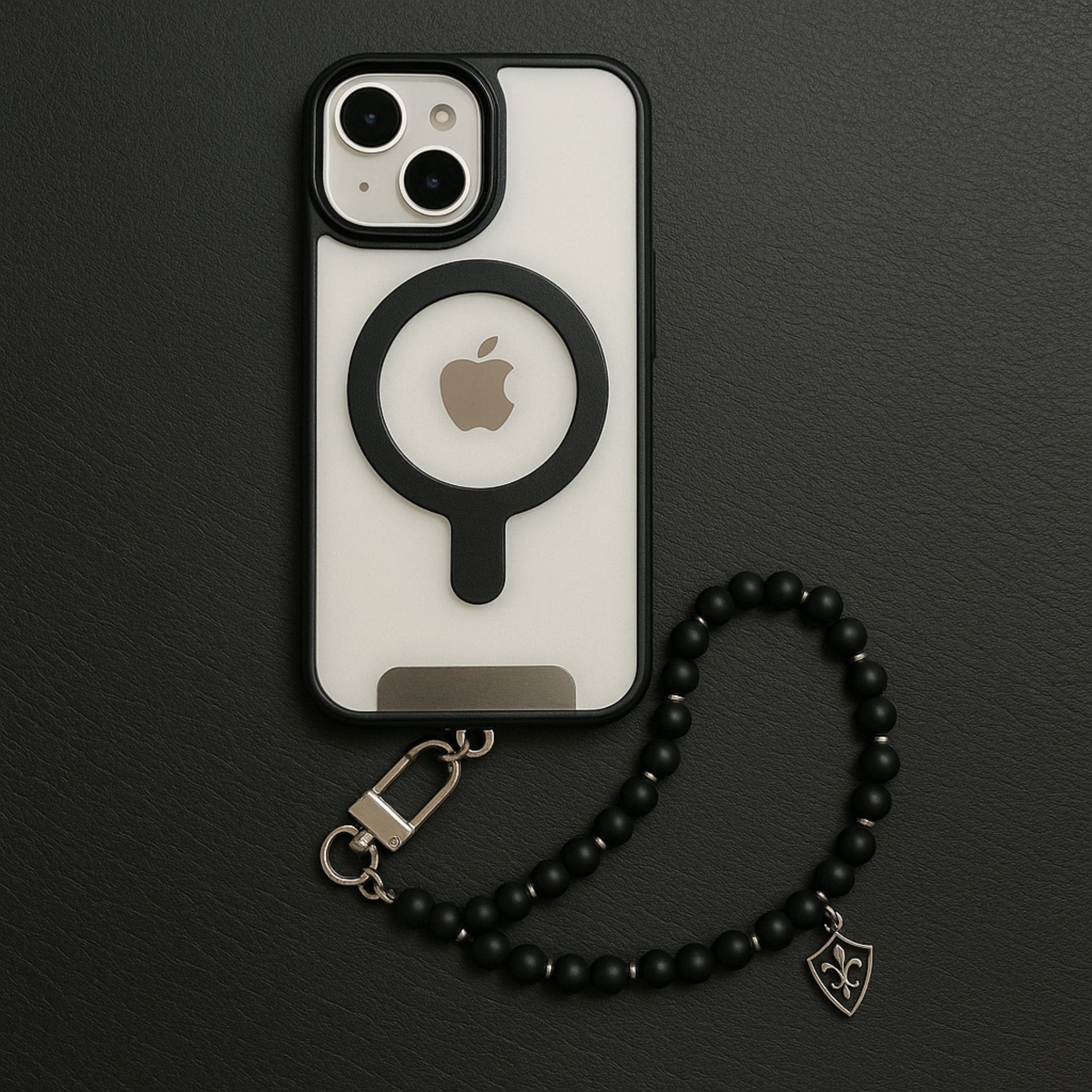 THE MEN THING KeyChains BLACK CITADEL - Pure Titanium Steel Pendant with Hand Wrist Phone Straps Keychain for Men & Boy "10"inch