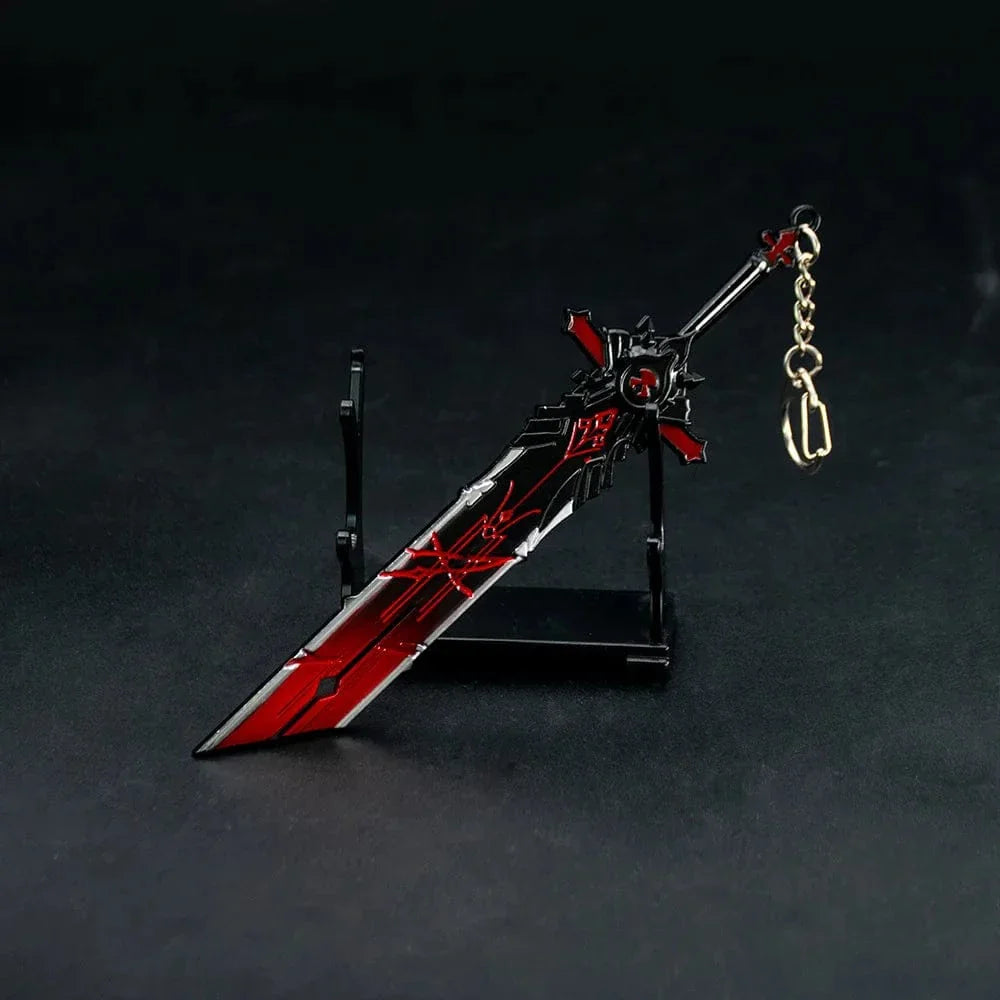 THE MEN THING KeyChains PERIPHERAL SWORD - Genshin Impact Anime Keychain | Game Xiao Cosplay Alloy Weapon Keychain for Men & Boy