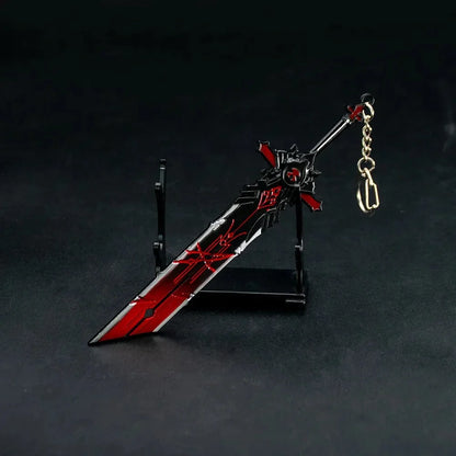 THE MEN THING KeyChains PERIPHERAL SWORD - Genshin Impact Anime Keychain | Game Xiao Cosplay Alloy Weapon Keychain for Men & Boy