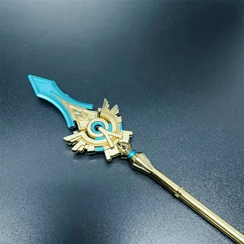 THE MEN THING KeyChains SKYWARD SPINE - Genshin Impact Anime Keychain | Game Xiao Cosplay Alloy Weapon Keychain for Men & Boy