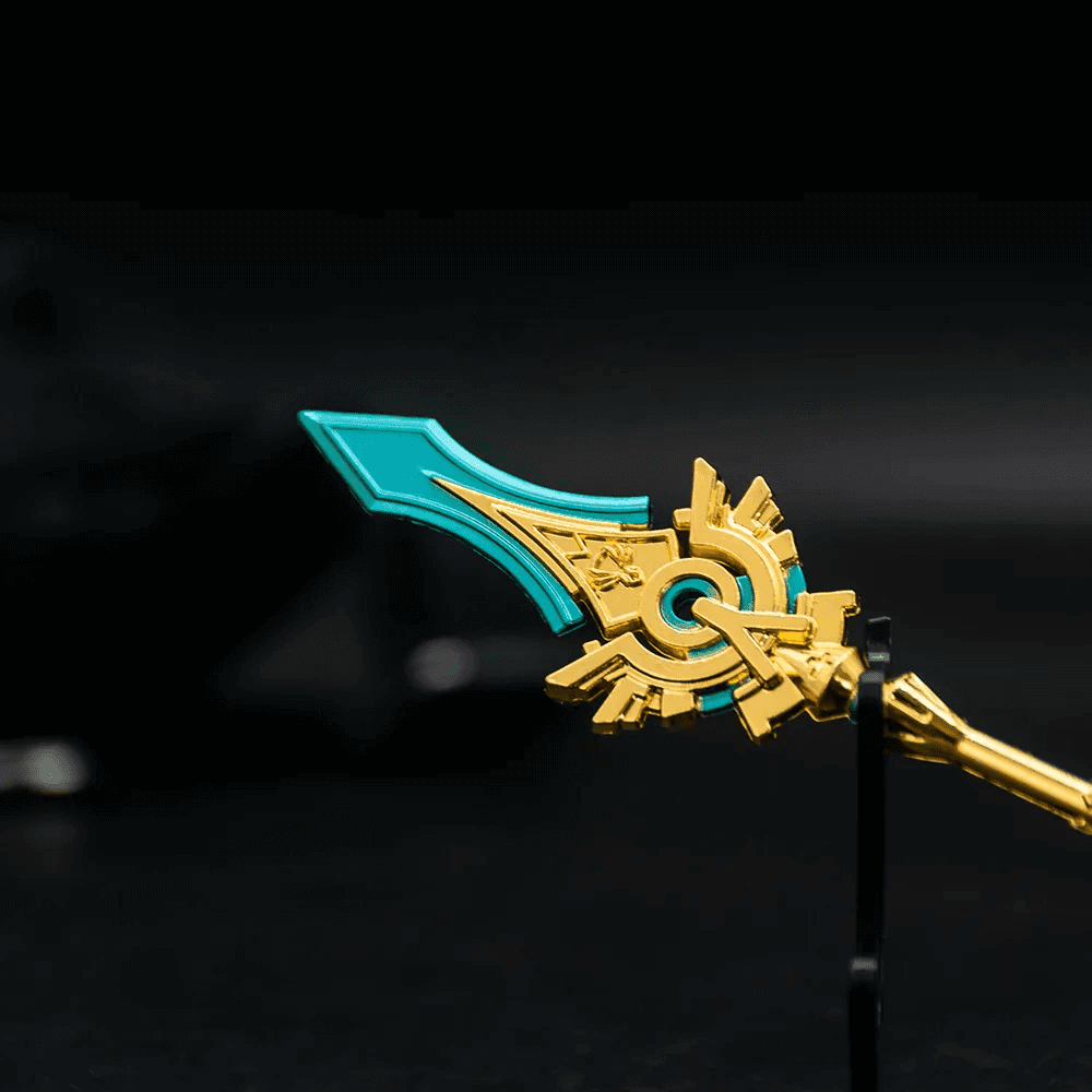 THE MEN THING KeyChains SKYWARD SPINE - Genshin Impact Anime Keychain | Game Xiao Cosplay Alloy Weapon Keychain for Men & Boy