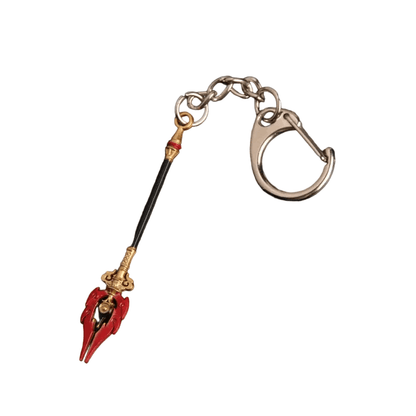 THE MEN THING KeyChains STAFF OF HOMA - Genshin Impact Anime Keychain | Game Xiao Cosplay Alloy Weapon Keychain for Men & Boy