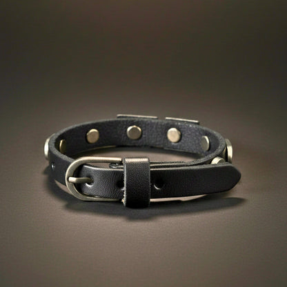 THE MEN THING Leather Bracelet DIESEL VALOR - 14mm Black Genuine Leather Adjustable Bracelet for Men & Boys (9.8 inch)