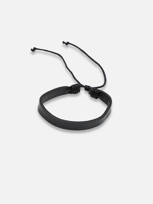 THE MEN THING Leather Bracelet FAITHAURA -  4 Pcs Genuine Braided Leather Bracelet Set for Men & Boys (8 inch)