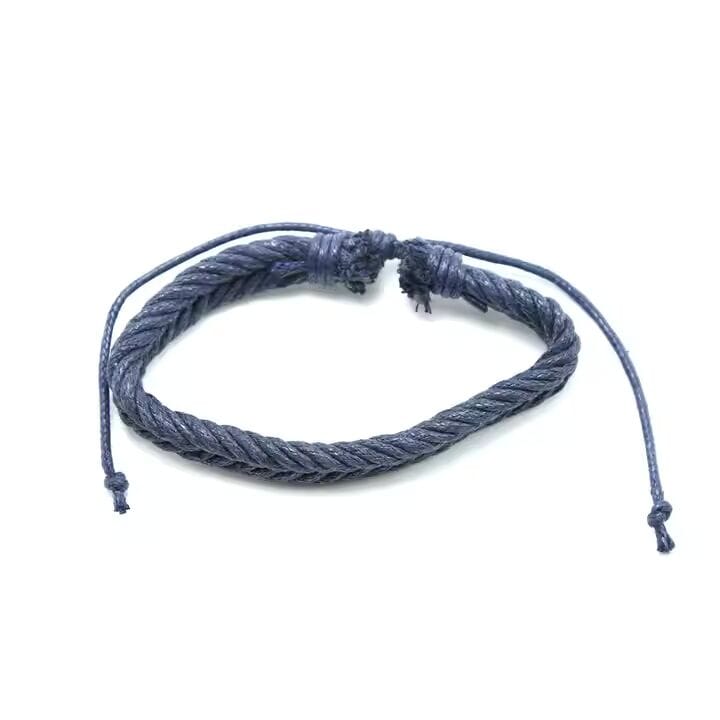 THE MEN THING Leather Bracelet FROSTBORN CUFF - 3 Pcs Genuine Braided Leather Bracelet Set for Men & Boys (8 inch)