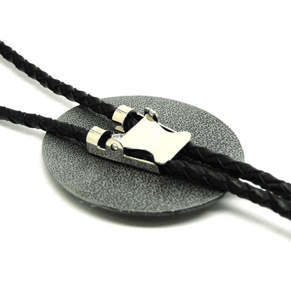 THE MEN THING Leather Necklace AMERICAN PRIDE - Retro Alloy Pendant Bolo Tie | Adjustable Genuine Leather Cowboy Necktie Necklace for Men & Boys