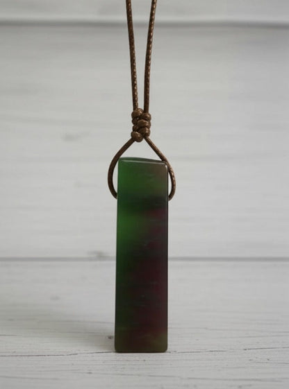 THE MEN THING Leather Necklace SERENITY MYSTIC STONE - Natural Crystal Pendant with Adjustable Pure Leather Cord Necklace for Men & Boys