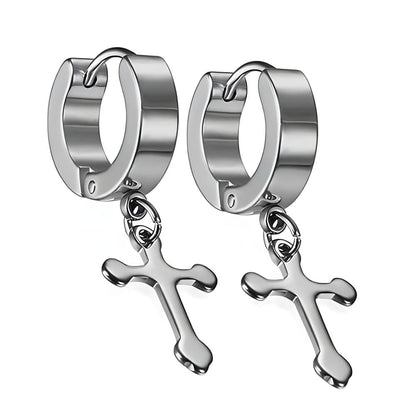 The Men Thing Nose & Ear Ring ALTROSS SILVER - 5mm Titanium Steel Hoop Earrings for Men & Boys (2 Pcs)