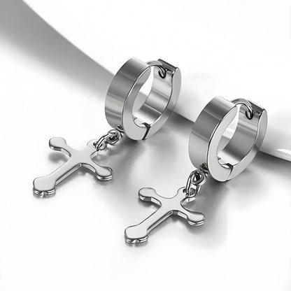 The Men Thing Nose & Ear Ring ALTROSS SILVER - 5mm Titanium Steel Hoop Earrings for Men & Boys (2 Pcs)