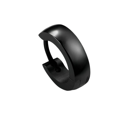THE MEN THING Nose & Ear Ring BLACK COBALT CREST - 7mm Titanium Steel Hoop Earrings for Men & Boys (2 Pcs)