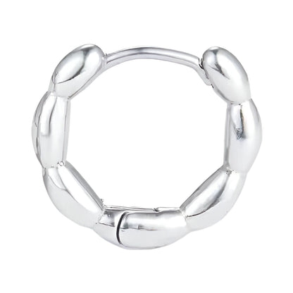 THE MEN THING Nose & Ear Ring Pair (Both Ears) BREEZE CURVE - Titanium Steel Hoop Earrings for Men & Boys (2 Pcs)