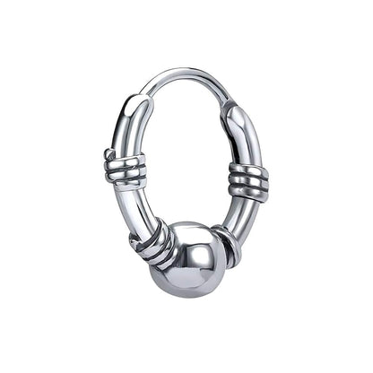 THE MEN THING Nose & Ear Ring Pair (Both Ears) COMET HOOPS - Titanium Steel Hoop Earrings for Men & Boys (2 Pcs)