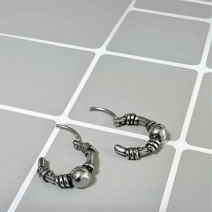 THE MEN THING Nose & Ear Ring Pair (Both Ears) COMET HOOPS - Titanium Steel Hoop Earrings for Men & Boys (2 Pcs)