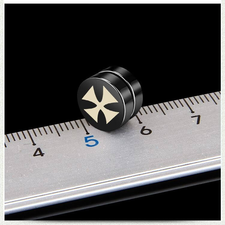 THE MEN THING Nose & Ear Ring Pair  (Both Ears) CRUCIBLE - Magnetic Non-Piercing Pure Titanium Steel Studs Earrings for Men & Boys (2 Pcs)
