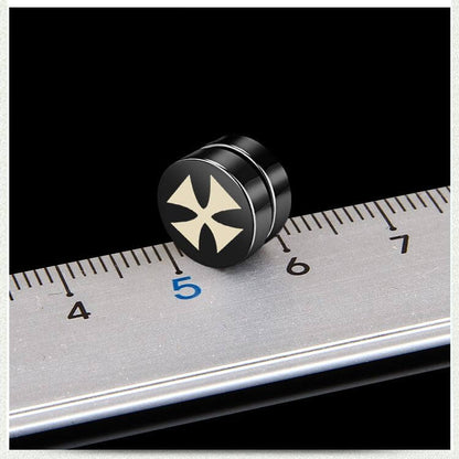 THE MEN THING Nose & Ear Ring Pair  (Both Ears) CRUCIBLE - Magnetic Non-Piercing Pure Titanium Steel Studs Earrings for Men & Boys (2 Pcs)