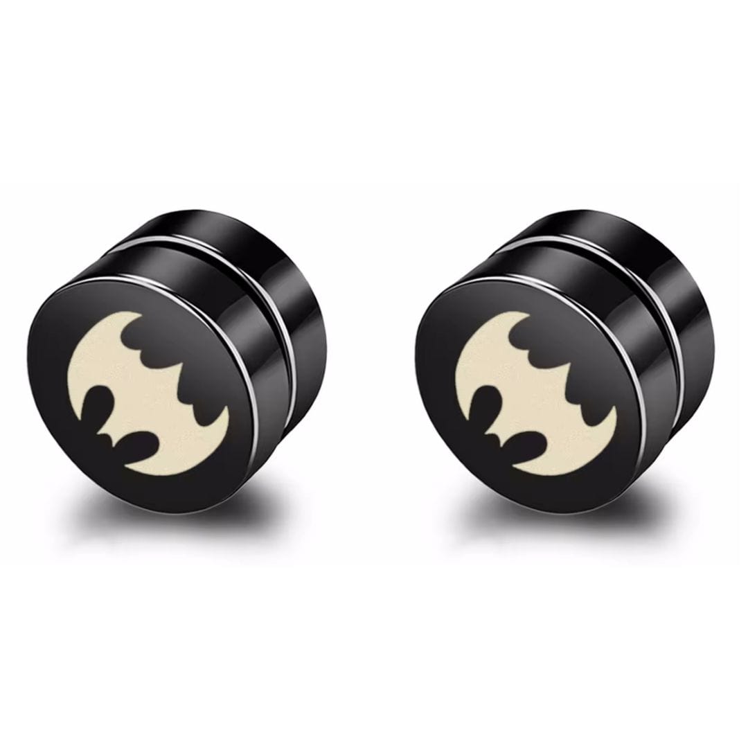 THE MEN THING Nose & Ear Ring Pair  (Both Ears) GOTHAM - Magnetic Non-Piercing Pure Titanium Steel Studs Earrings for Men & Boys (2 Pcs)