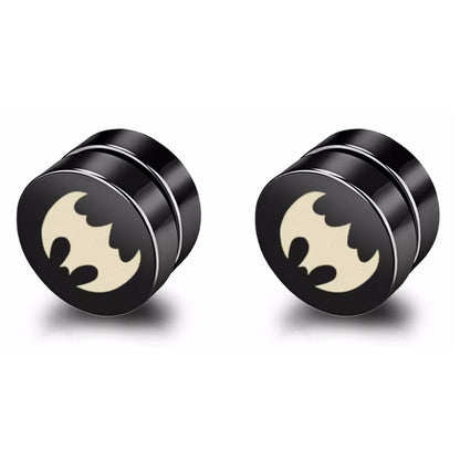 THE MEN THING Nose & Ear Ring Pair  (Both Ears) GOTHAM - Magnetic Non-Piercing Pure Titanium Steel Studs Earrings for Men & Boys (2 Pcs)