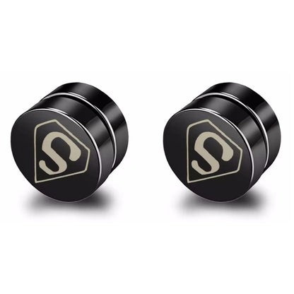 THE MEN THING Nose & Ear Ring Pair  (Both Ears) KRYPTONIAN - Magnetic Non-Piercing Pure Titanium Steel Studs Earrings for Men & Boys (2 Pcs)