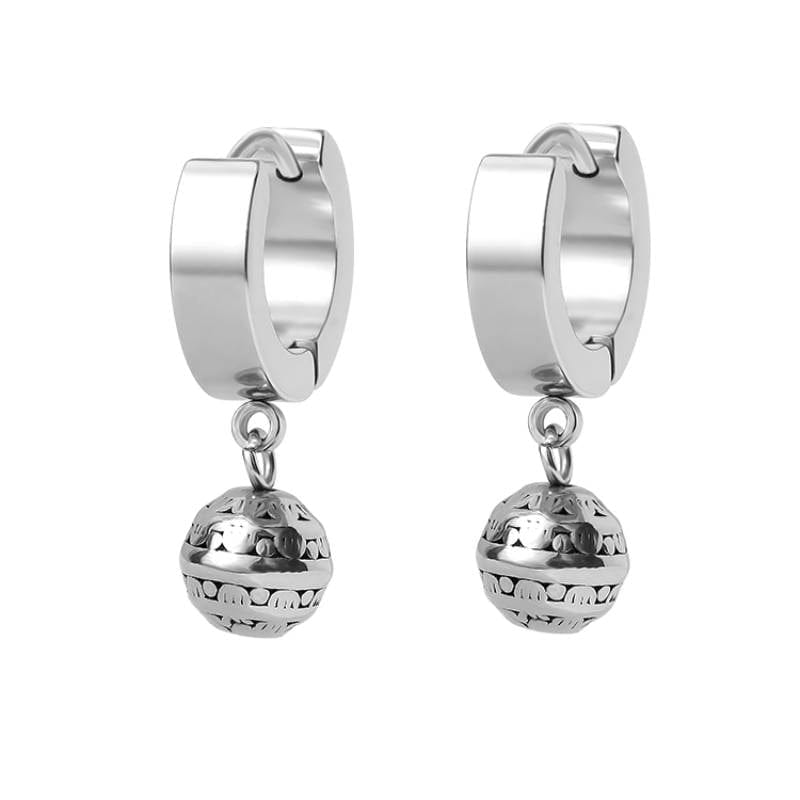 THE MEN THING Nose & Ear Ring Pair  (Both Ears) ORBELLE - Titanium Steel Hoop Earrings for Men & Boys (2 Pcs)