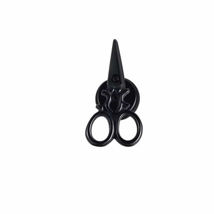 THE MEN THING Nose & Ear Ring Pair  (Both Ears) SCISSORS STUDS BLACK - Pure Titanium Steel Piercing Ear Earrings for Men & Boys (2 Pcs)