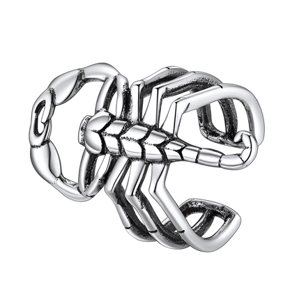 THE MEN THING Nose & Ear Ring Pair  (Both Ears) SCORPION STINGER - Non Piercing Earring – Pure Stainless Steel for Men and Boys (2 Pcs)