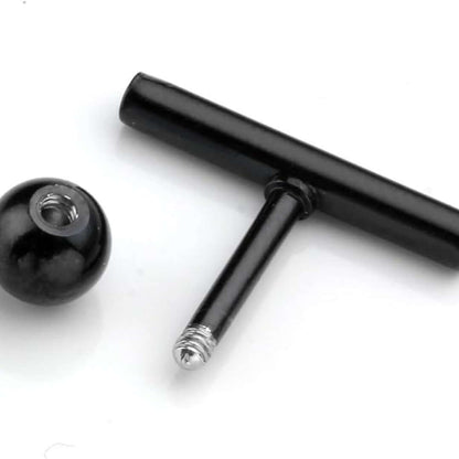 THE MEN THING Nose & Ear Ring Pair  (Both Ears) T-SHAPED - Titanium Steel Stud Earrings for Men & Boys (2 Pcs)