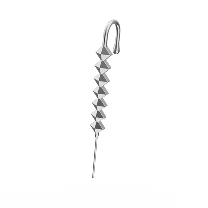 THE MEN THING Nose & Ear Ring Pair  (Both Ears) VICTORY BRAID - Pure Titanium Steel Ear Crawler Hook Pin Cuff Earrings for Men & Boys (2 Pcs)