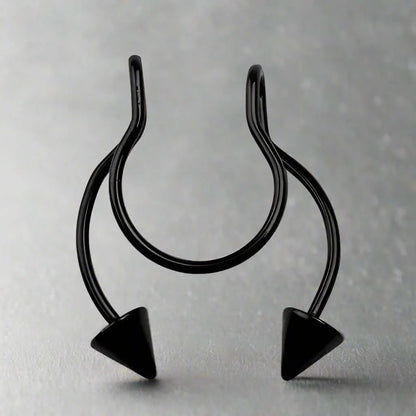 THE MEN THING Nose & Ear Ring TWIN DART - Non-Piercing & Stylish Nose Ring Made from Pure Stainless Steel for Men and Boys (1 Pcs)