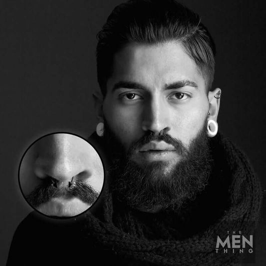 THE MEN THING Nose & Ear Ring TWIN DART - Non-Piercing & Stylish Nose Ring Made from Pure Stainless Steel for Men and Boys (1 Pcs)