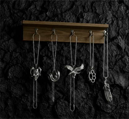 THE MEN THING Pack of 5 Alloy Pendants with 24 inch Stainless Steel Chains for Men & Boys