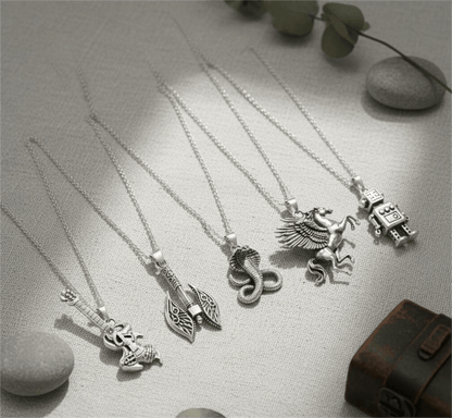 THE MEN THING Pack of 5 Alloy Pendants with 24 inch Stainless Steel Chains for Men & Boys