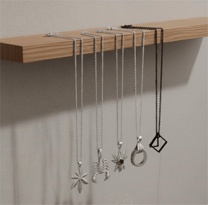 THE MEN THING Pack of 5 Alloy Pendants with 24 inch Stainless Steel Chains for Men & Boys