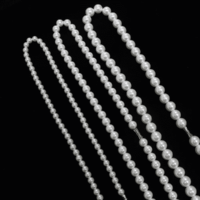 THE MEN THING Pearl / Bead Necklace ROUND PEARL CHOKER  WHITE - Necklace for Men & Boys (16 to 24 Inch) - 1Pc.