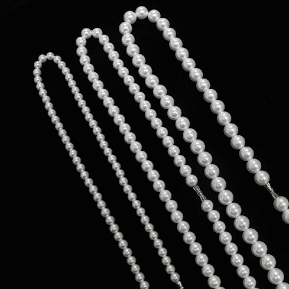 THE MEN THING Pearl / Bead Necklace ROUND PEARL CHOKER  WHITE - Necklace for Men & Boys (16 to 24 Inch) - 1Pc.